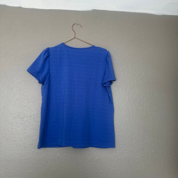 Rafaella new with tag short sleeved eyelet lined top size large - Picture 3 of 7
